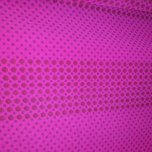 CAbi Top Sleeveless Draped Fuchsia Blouse Floral Dot Print Size Medium W… - Picture 4 of 9